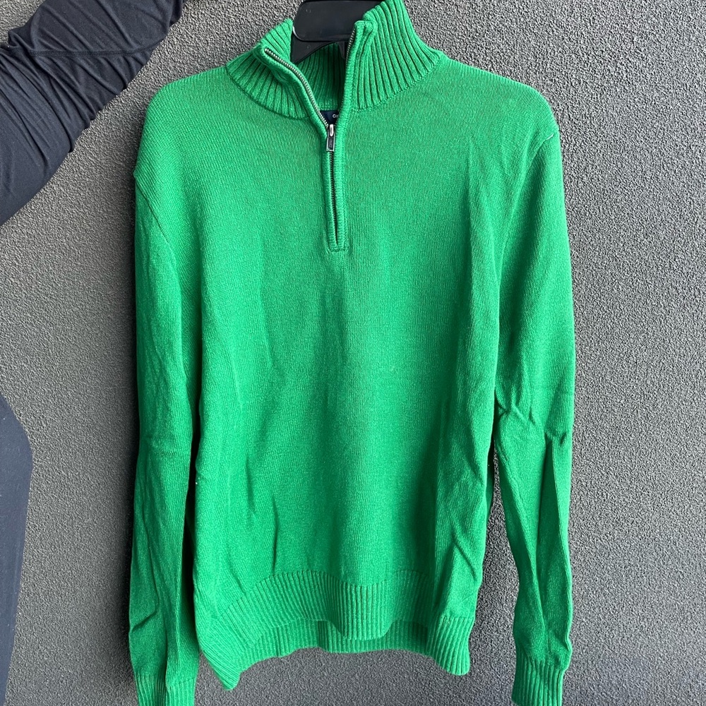 Green Gap quarter zip sweater size XL